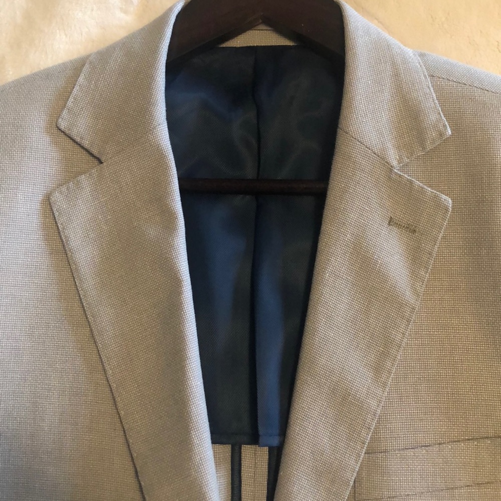 Men’s Grey Linen Jacket. Sz 44 Regular